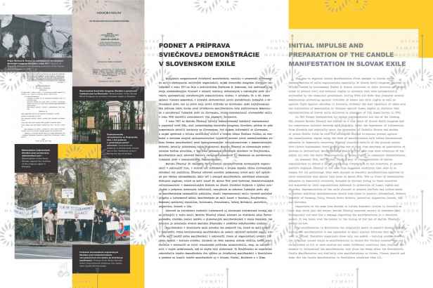 Náhľad: Obrázok: panel Podnet a príprava Sviečkovej manifestácie v slovenskom exile