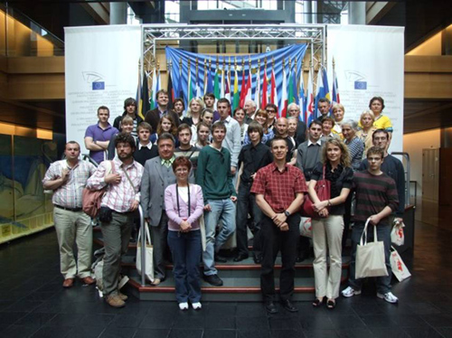 Foto: Účastníci cesty v budove EP v Štrasburgu