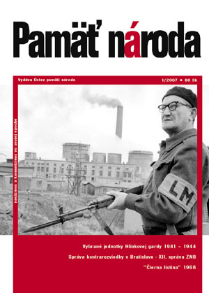 Obrázok obálky časopisu Pamäť národa 01/2007