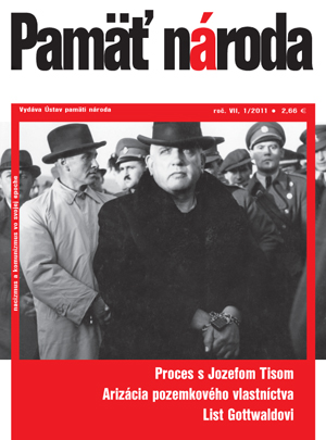 Obálka časopisu Pamäť národa 01/2011 Obálka časopisu