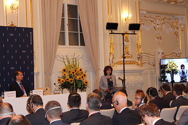 Ministerka spravodlivosti SR, pani Lucia Žitňanská v príhovore účastníkom konferencie.