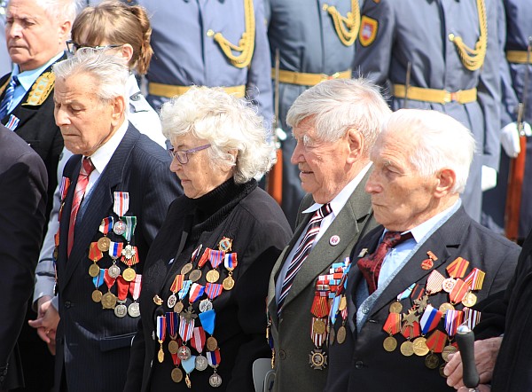 Na pietnom podujatí sa zúčastnili aj priami účastníci bojov druhej svetovej vojny.