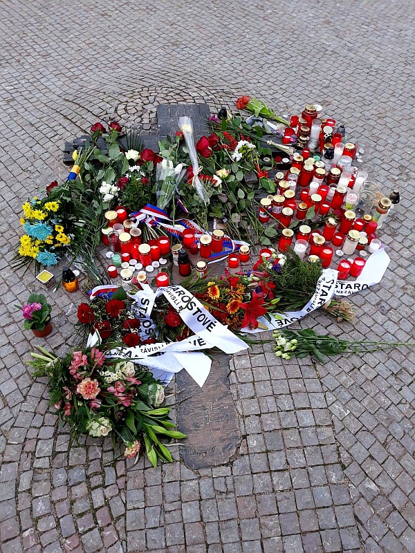 Pamätník Janovi Palachovi na Václavskom námestí v Prahe. Foto: Jerguš Sivoš, ÚPN