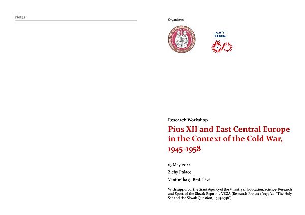 Obrázok:1 strana programu Pius XII and East Central Europe in the Context of the Cold War, 1945 - 1958