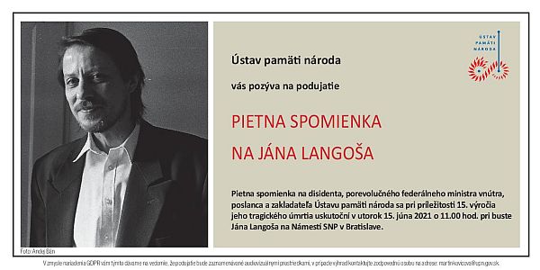 Pozvánka na pietnu spomienku 2021-06-15