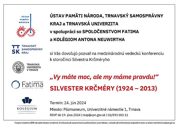 Obrázok: Pozvánka na medzinárodnú vedeckú konferenciu 