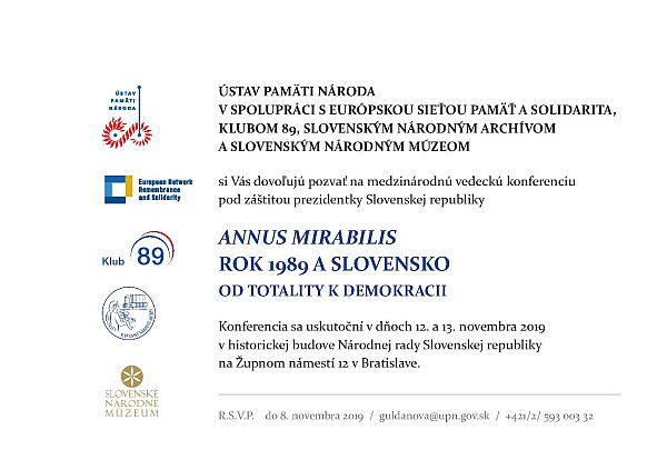 pozvánka na vedeckú konferenciu ANNUS MIRABILIS