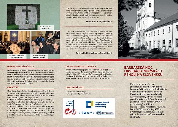 obrázok letáka Barbarská noc. Likvidácia mužských reholí na Slovensku