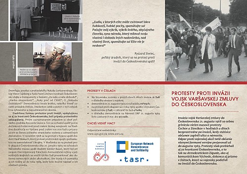 obrázok letáka Protesty proti invázii vojsk Varšavskej zmluvy do Československa