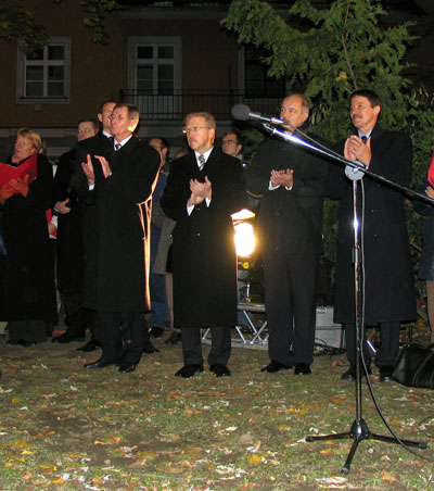 Foto: Hostia (zľava): Pavol Hrušovský, Andrej Ďurkovský, Peter Čiernik, Ján Langoš.