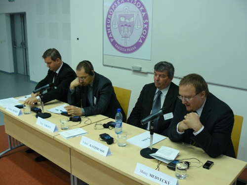 Foto: zľava C. Buchet, T. Takács, V. Katzuonov a M. Medvecký