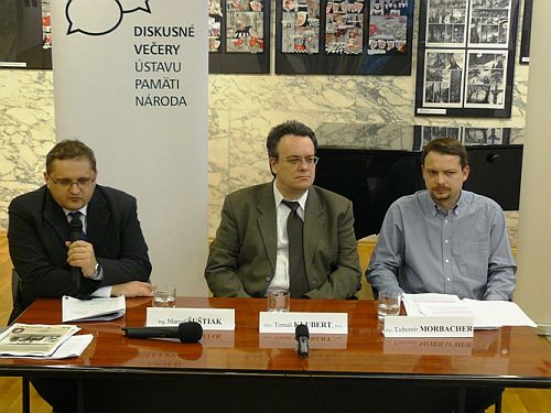 Foto: zľava M. Šuštiak, T. Klubert a Ľ. Morbacher